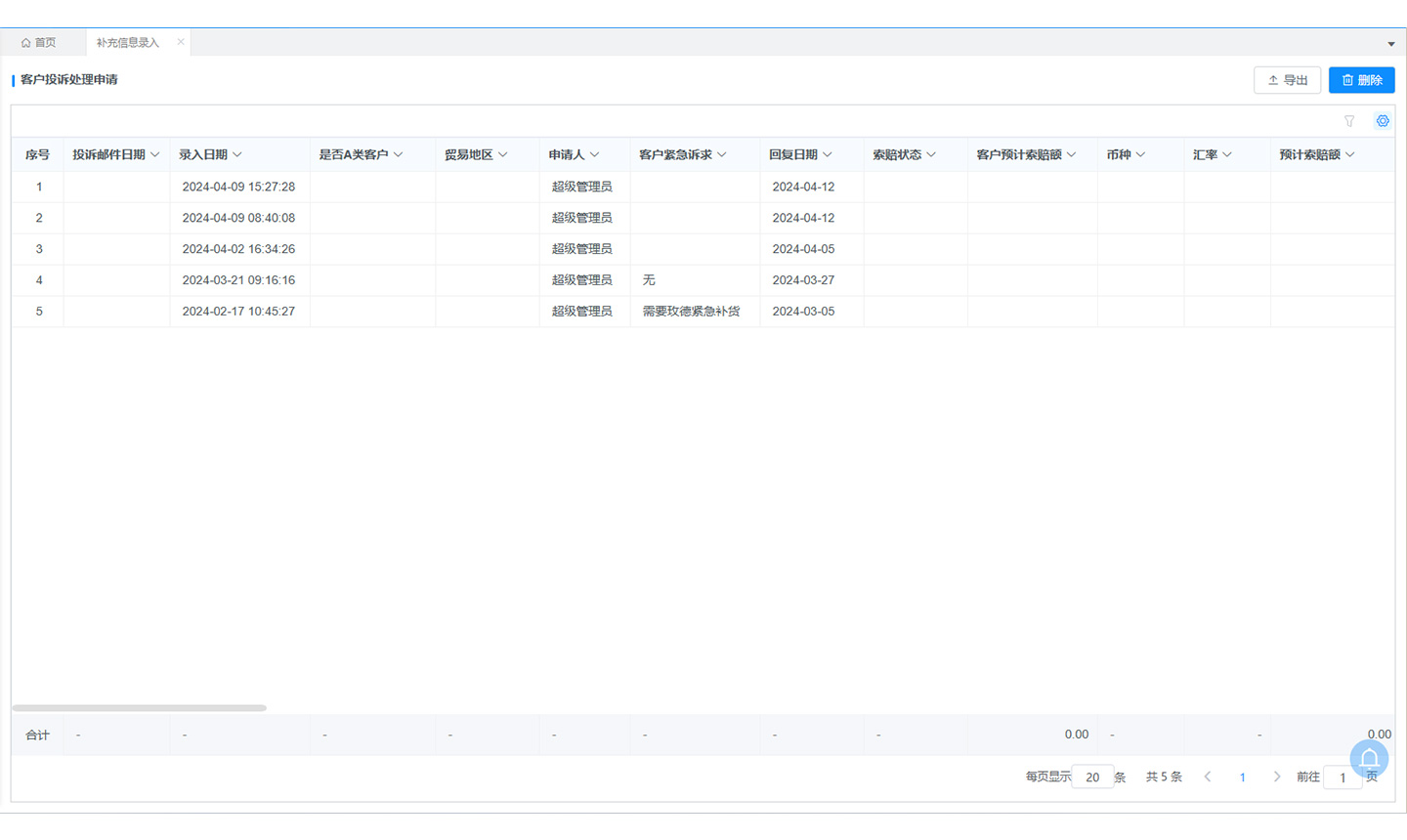 客戶投訴、投訴信息收集